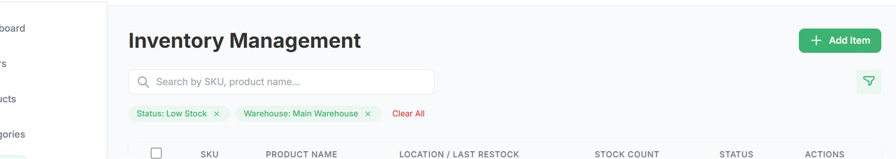 Zenith Inventory Management &mdash; stock and inventory operations